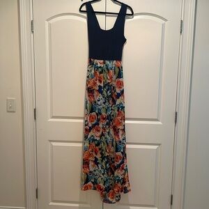 Le lis cross cross back tropical floral dress size XL